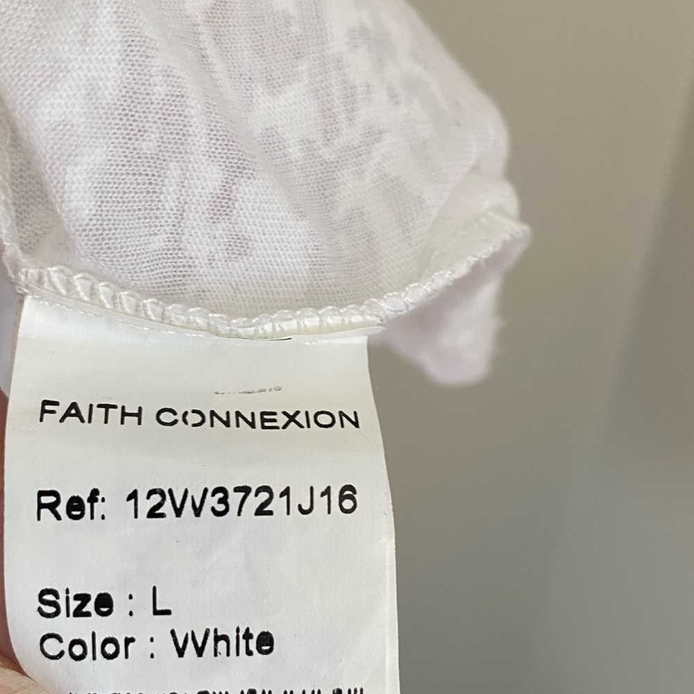 Faith Connexion The Velvet Underground Rhinestone Bling T Shirt Size Large Sheer - Picture 10 of 11